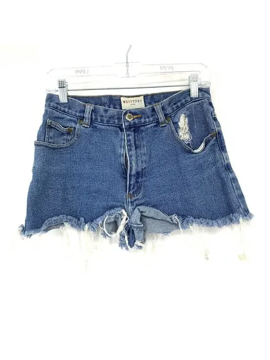 Vintage Westport 90s Denim Jean Shorts Cut Offs Womens Sz 27