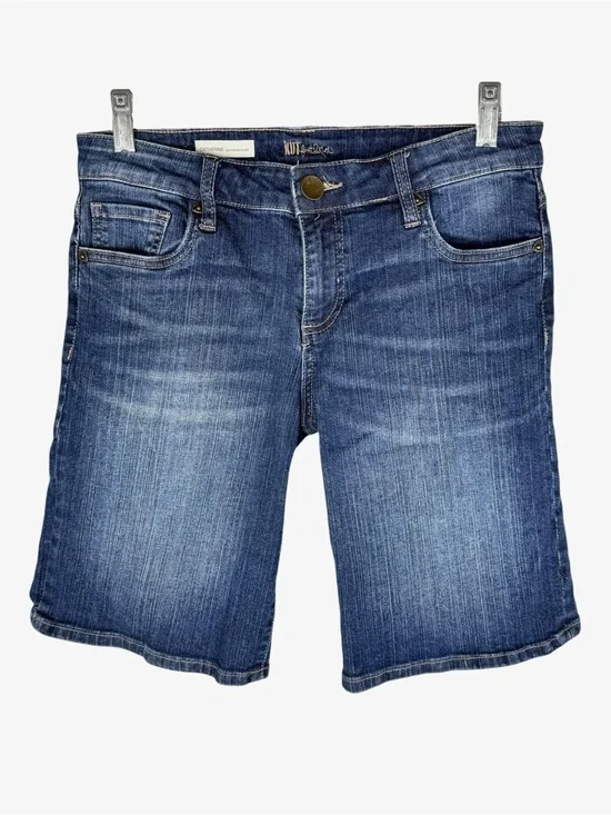 Kut from the Kloth Catherine Denim Boyfriend Bermuda Shorts 6 Long Jean Shorts