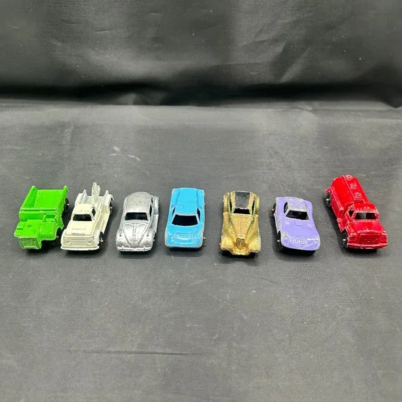Vintage Tootsietoy Diecast Metal Car Lot 7pc Mercedes Ford GT Cheetah USA Made