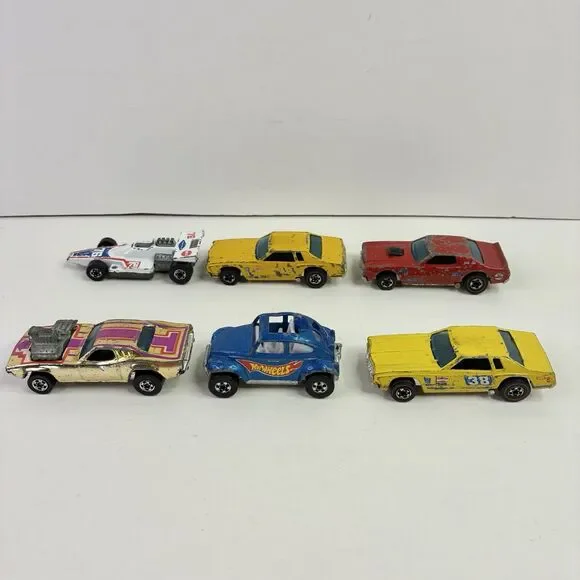 VTG LOT OF 6 Hot Wheels Cars Including 3 Redlines FOR PARTS ROUGH CONDITION
