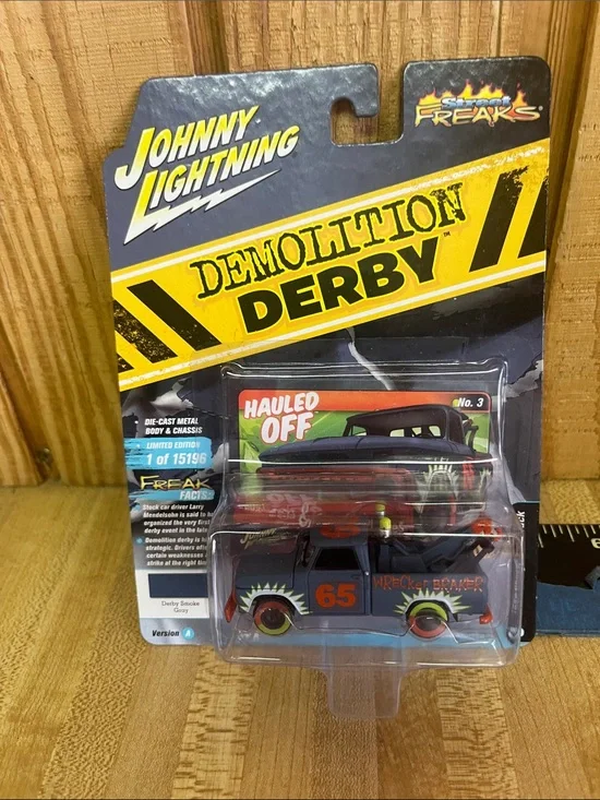Johnny Lightning Demolition Derby Kids Toy Car - Gray