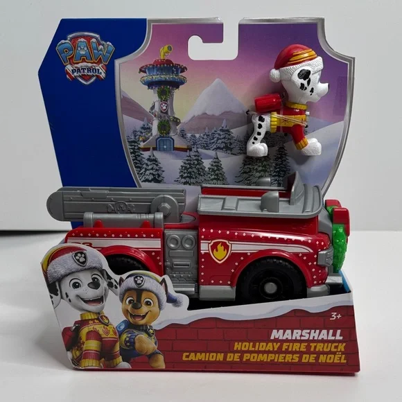 🚒🎄 Paw Patrol Marshall Holiday Fire Truck – Brand New in Box! 🐾