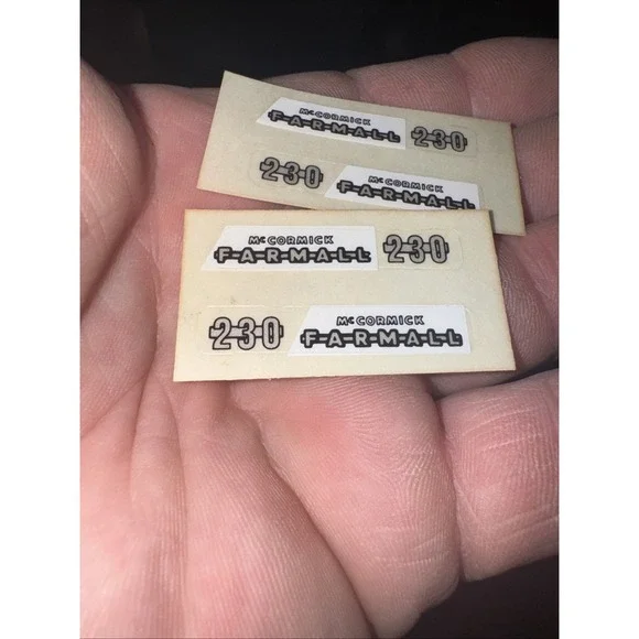 2sets 1/16 Scale McCormick Farmall 230  Farm Toy Tractor Decals  NOS
