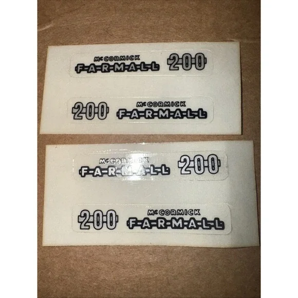 2sets 1/16 Scale McCormick Farmall 200  Farm Toy Tractor Decals  NOS