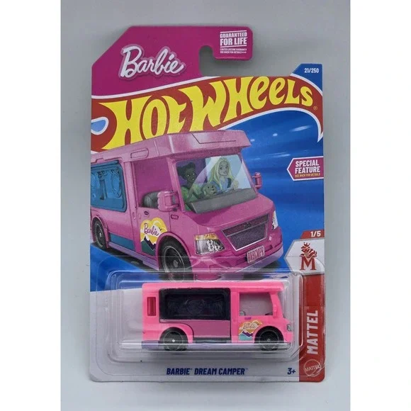 Hot Wheels Barbie Dream Camper‎ Pink Die Cast Vehicle Mattel Barbie Van Toy