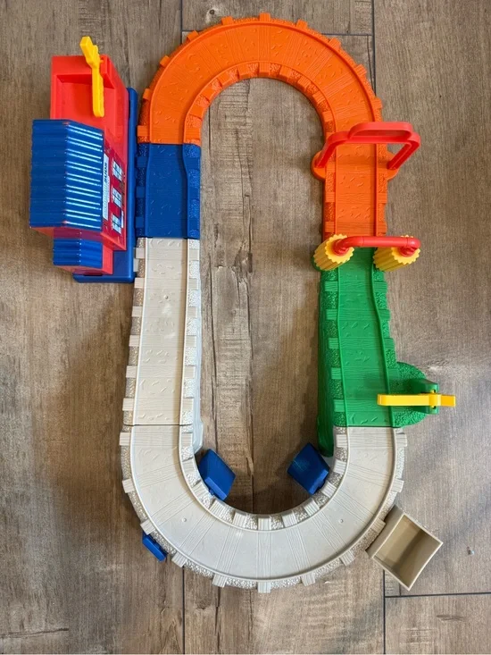 Thomas & Friends Sodor Orange, Red, Blue & Green Plastic Train Track Playset