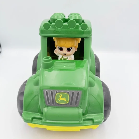 Mega Bloks‎ John Deere Tractor with Driver Green Yellow Ride On Toy
