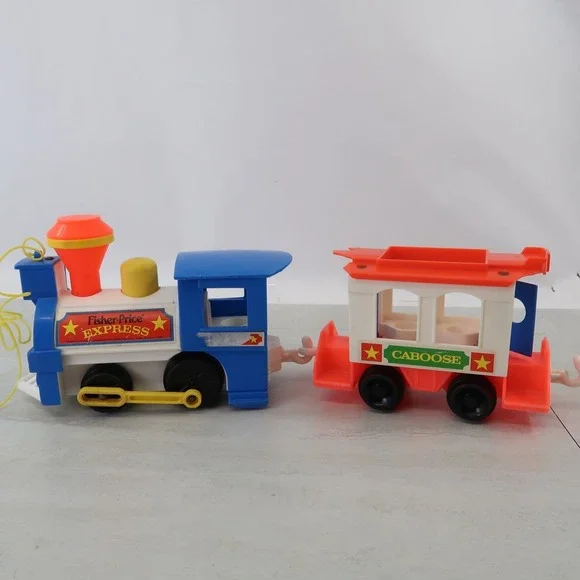 Vintage Fisher Price Little People Express Train Engine 1986 #2581