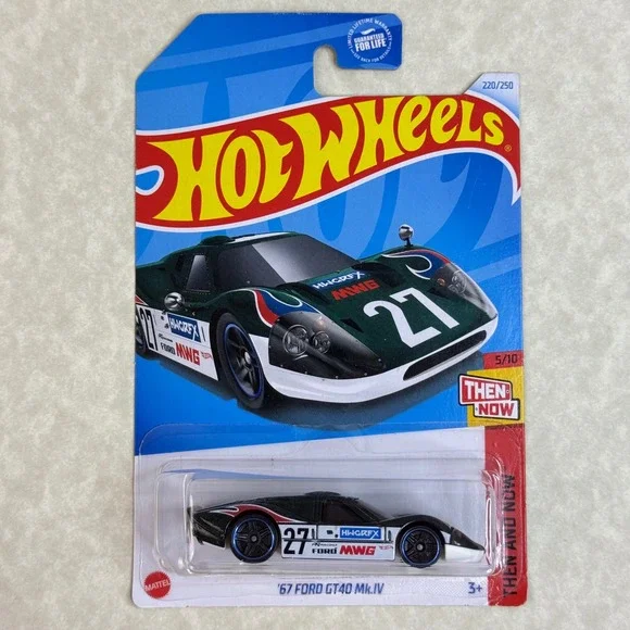 Hot Wheels 67 Ford GT40 Mk.IV Black Then and Now‎ 5/10 220/250 Diecast Car 2021