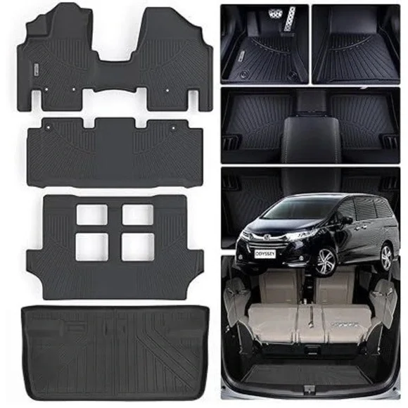Floor Mats & Cargo Liners For 2011-2017 Honda Odyssey New Black All Weather