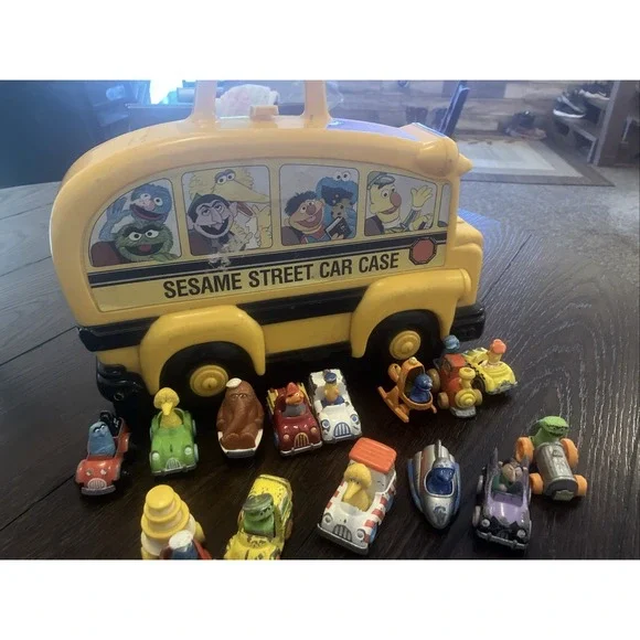 Sesame Street Car Case 1982‎ Character Cars 1980s Muppets & Henson + 14  Car Set