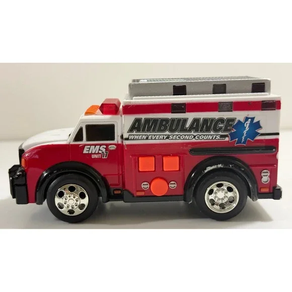 Road Rippers Ambulance Toy Truck Kids‎ OS Red White EMS Unit 17 Lights Sounds