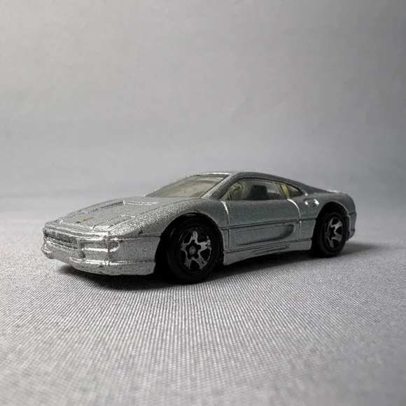 Hot Wheels Ferrari 355 Silver 1995 Mattel Diecast 1:64 Vintage Toy Car