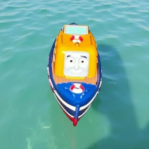 2009 Take Along Take Thomas The ‘CAPTAIN’ DieCast Metal BOAT B9