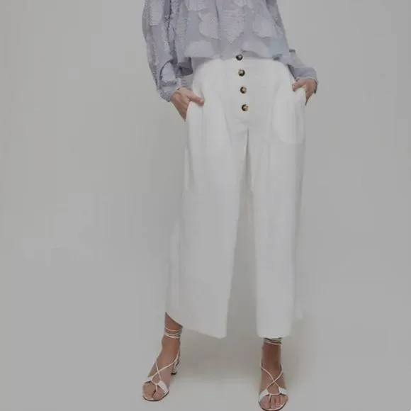 Wilfred NWT Aenor Pants in Espace Linen Blend Wide-Leg Pants Size 2‎