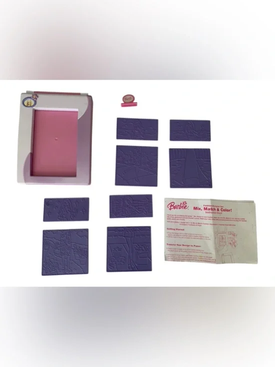 Barbie Fashion Designer Set Mix Match Color 16 Templates Transfer Designs Pink