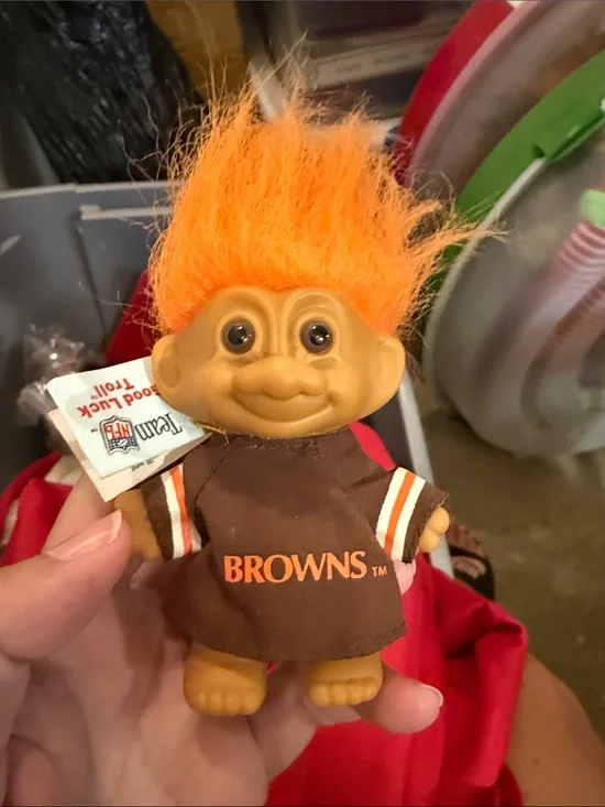 Trolls Plush with Bright Orange Hair and Brown Jersey