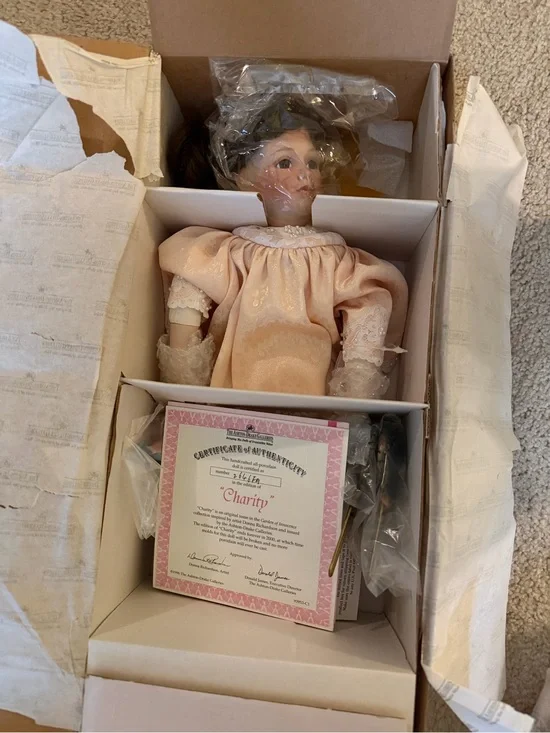 Collectible Ashton-Drake Charity Doll in Pale Pink Dress