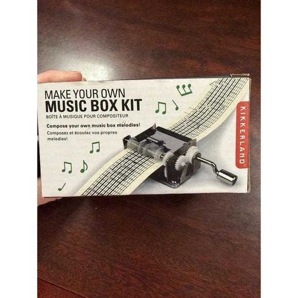 Kikkerland Make Your Own Music Box Kit - New