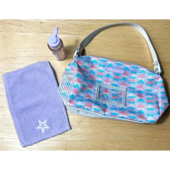 American Girl Truly Me Packed With Power Duffel Bag Water Bottle Sports Towel