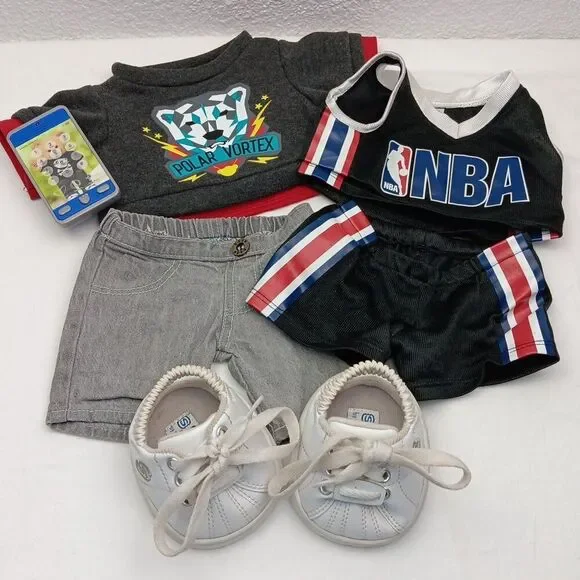 Build A Bear NBA Tank Shorts Polar Vortex Graphic Tee Sketchers Sneakers