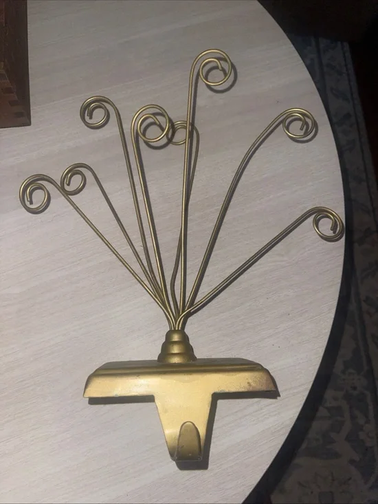 Pottery Barn Metal Photo Holder Shelf Sitter W/ Hook, Y2K, 1990’s, Boho, Casual