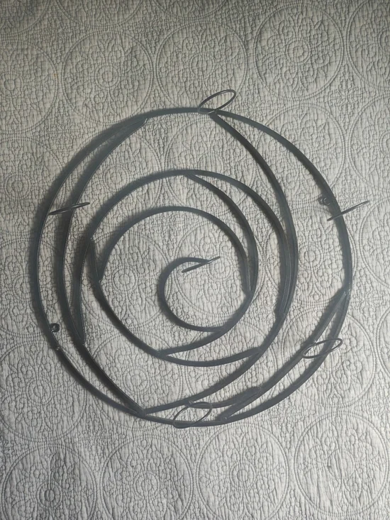 Pottery Barn Black Spiral Metal Wall Art