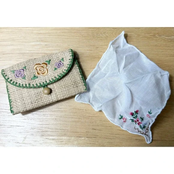 American Girl Kit Kittredge Woven Purse & Handkerchief SET Meet Accessory
