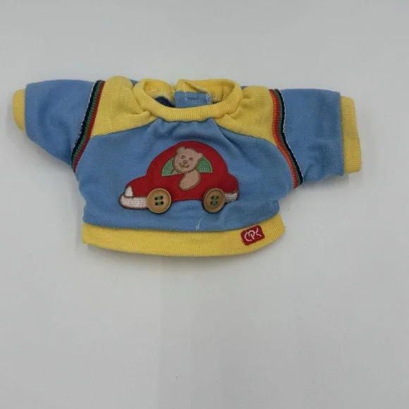 Vintage Cabbage Psych Kids Shirt Blue With Red Car & Yellow‎ Trim