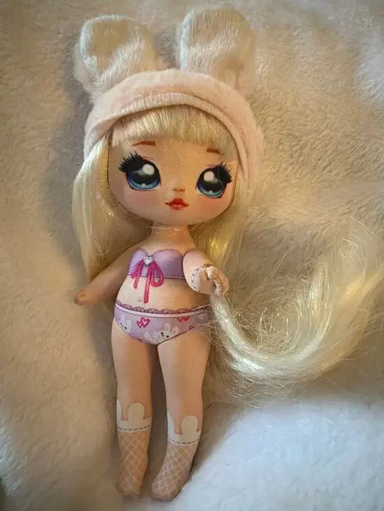 Na Na Na Surprise Bunny Plush Fashion Doll Blonde Hair Pink Outfit MGA 7