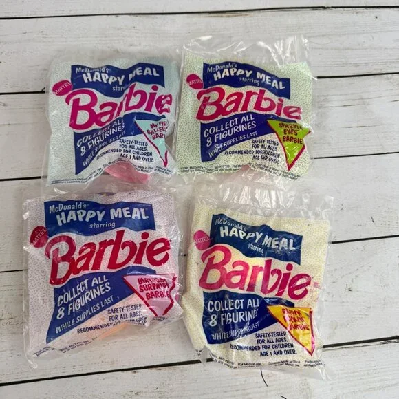 1990 McDonald’s Barbie Happy Meal Toys Sealed Vintage Lot‎ of 4