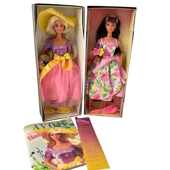 Mattel Barbie Dolls Avon Exclusive Spring Blossom Petals Special Edition NIB 90s