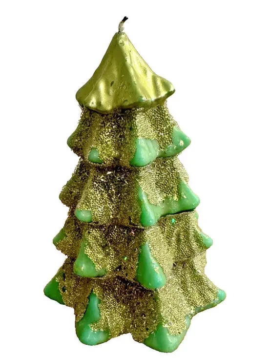Pottery Barn Green Winter Tree 6” Candle - Lit Once burned for less than a Min