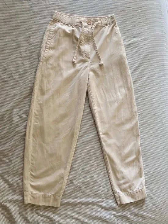 COS Drawstring Waist Pants in Light Beige