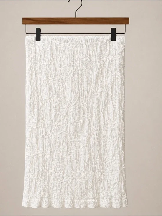Pottery Barn Ivory Crinkle King Sham Envelope Closure 100% Cotton 20 x 36