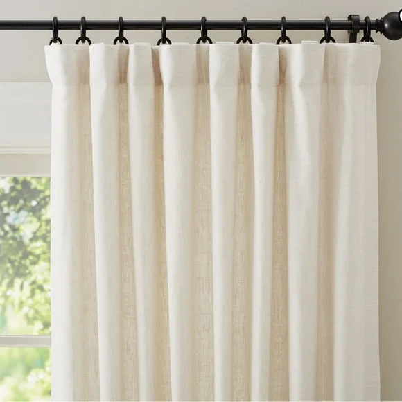 Pottery Barn Linen Blend Curtain Panels in Ivory