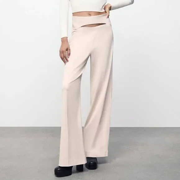 ZARA FULL LENGTH TROUSERS WITH OPENING
