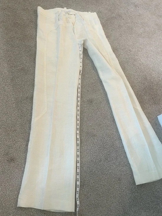 Cream Linen Trousers by Zara - size 4