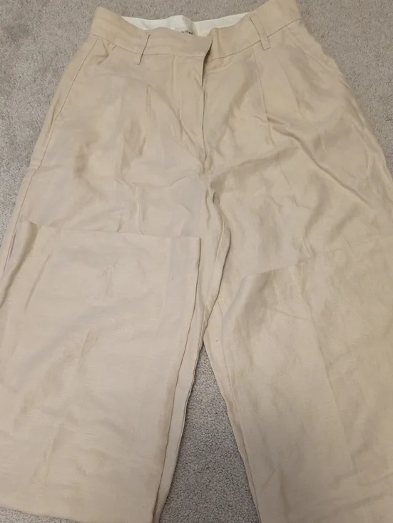 Aritzia WILFRED Pleated Dress LINEN Pants - Wide Leg Fit