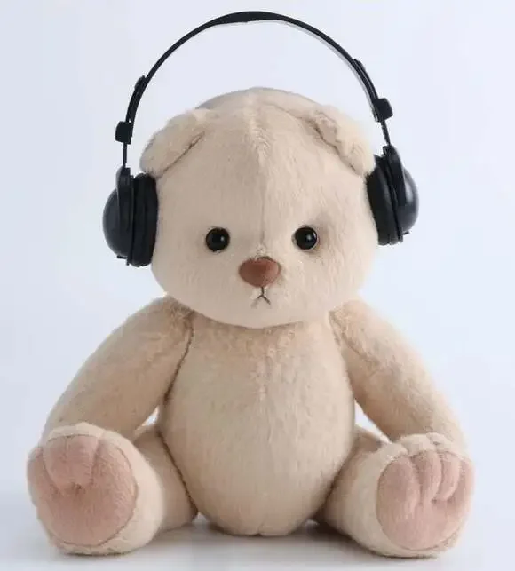 Black headphones for teddy bears