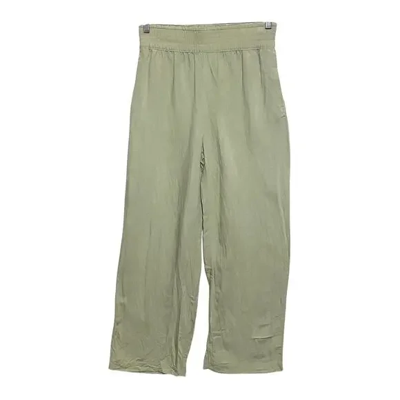 H&M Linen Viscose Pull On Pants Womens S Lagenlook Beachy Relaxed Coastal Flowy