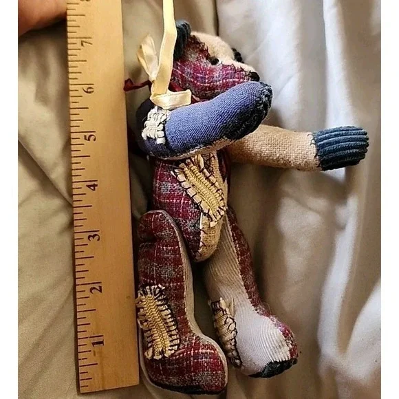 Vintage Bayless  Jointed Patchwork Heart Bears Handmade moveable legs‎ arms