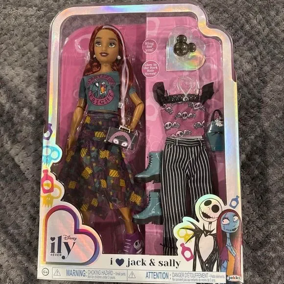 Disney I Love Jack and Sally doll with 2 outfits