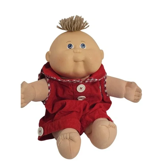 Rare Vintage‎ Cabbage Patch Preemie Boy Blond Tuft Hair Blue Eyes Collectable