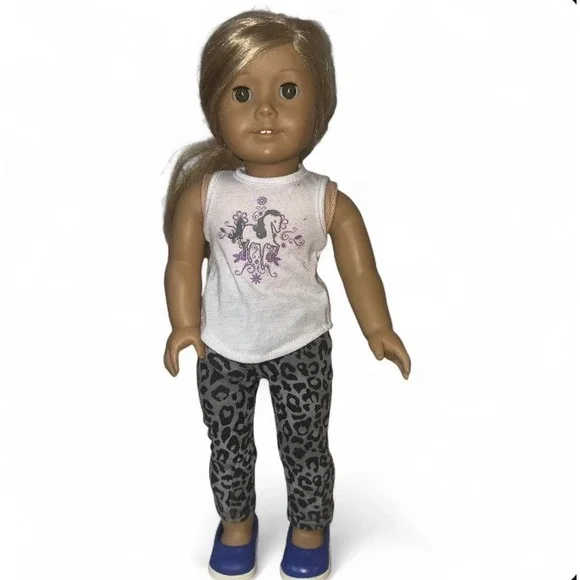 American Girl Truly Me Doll Blonde Hair Brown Eyes 18 inch Leopard Outfit 2013