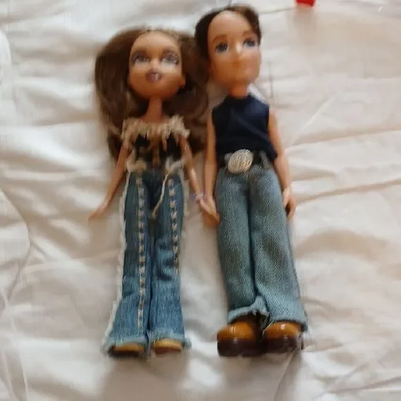 Fashion Dolls with Denim Outfits