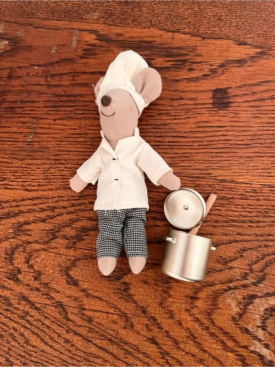 Maileg Chef Mouse with Pot and Spoon