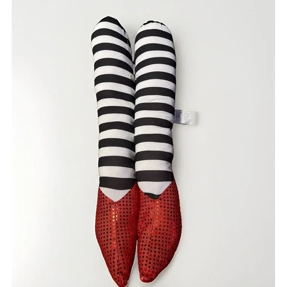 Wizard of Oz Wicked Witch Of The East Legs Ruby Red Slipper Plush 24