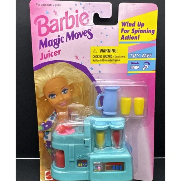 Vintage 1995 Barbie 65012-93 Magic Moves Juicer