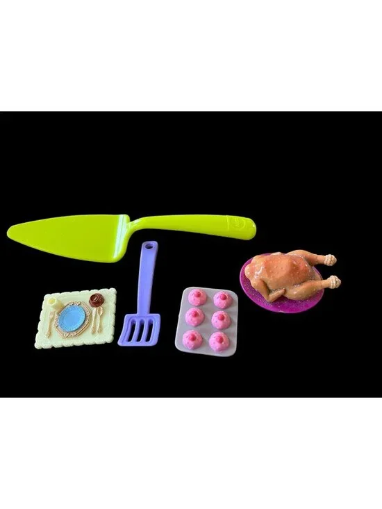 Fisher Price Loving Family Dollhouse PINK CUPCAKES PAN TRAY Doll Kitchen Foods